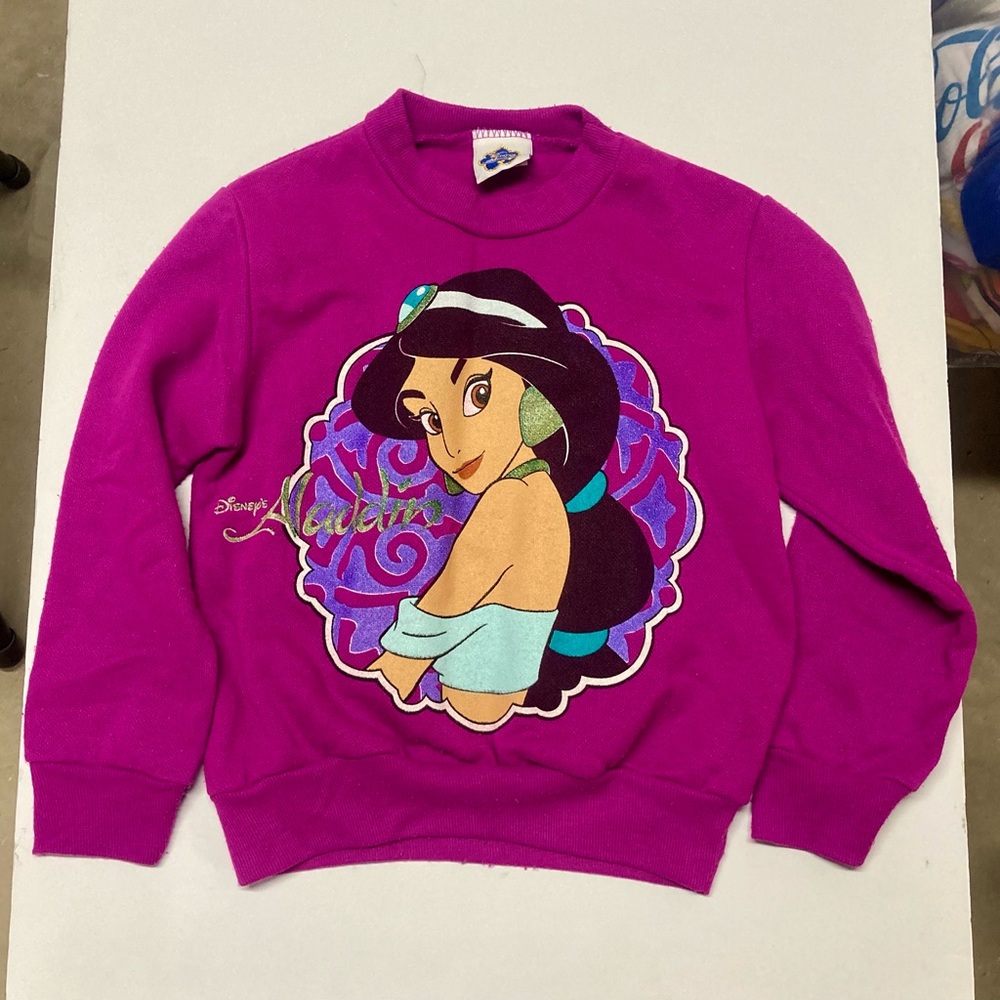 Vintage Sz 5/6 Aladdin Girl’s 2-Sided Sweatshirt. Disney Vintage Children’s.